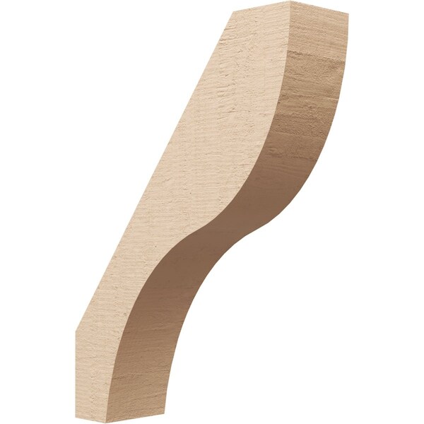 Ekena Millwork 5-inch W x 18-inch D x 24-inch H Geneva Rough Cedar Woodgrain TimberThane Knee Brace, Primed BRCUR05X18X24GNVRCPR - main